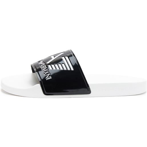 EA7 slides con logo black white