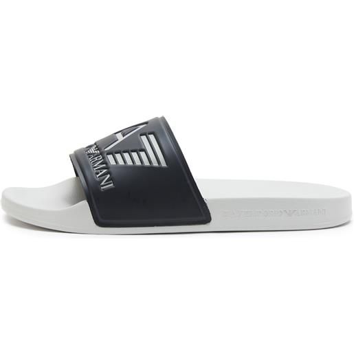 EA7 slides con logo grey violet obsidian