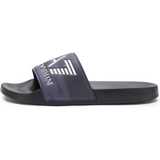 EA7 slides con logo black/black camou