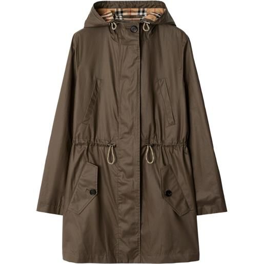 Burberry parka in gabardine - verde