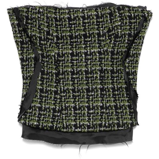 Ottolinger corsetto destrutturato in tweed - verde