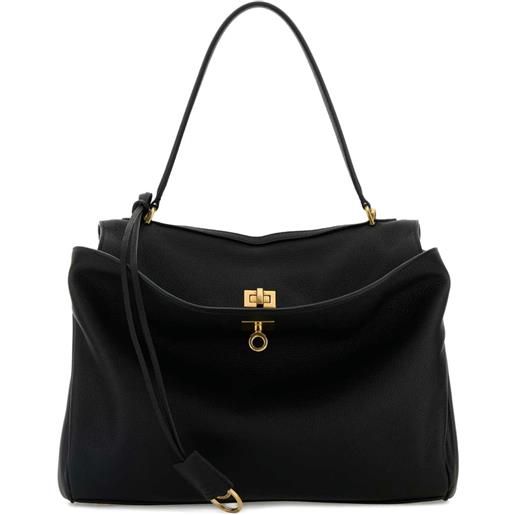 Balenciaga borsa a spalla morbida in pelle - nero