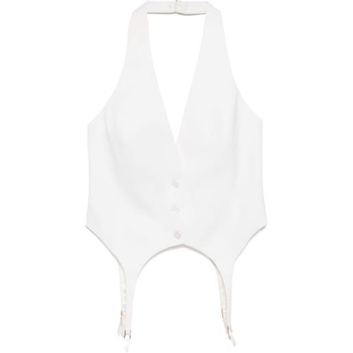 Kiki de Montparnasse gonna stile giarrettiera con pizzo - toni neutri