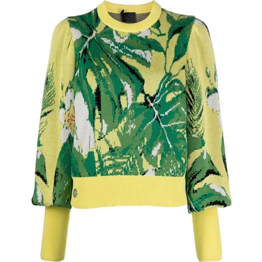 Philipp Plein maglione hawaii con motivo jacquard - giallo