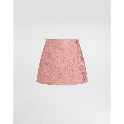 Dolce & Gabbana floral matelassé jacquard miniskirt