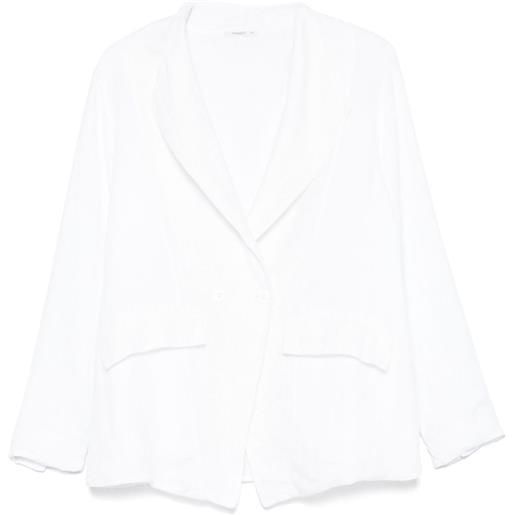 Transit blazer doppiopetto con finitura in rilievo - bianco