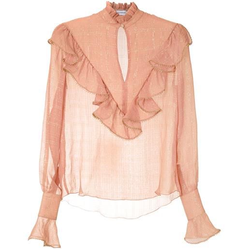 Olympiah camicia a collo alto versailles - toni neutri