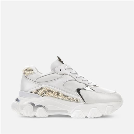 Hogan donna abbigliamento uomo, argento, bianco (taglia )