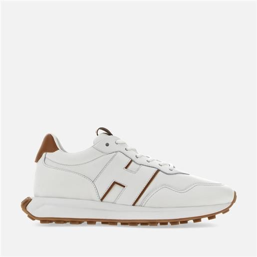 Hogan uomo sneakers in pelle, marrone, bianco (taglia )