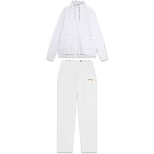 Freddy tuta donna con zip, collo alto e spacchi laterali su fondo gamba