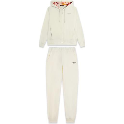 Freddy tuta donna con zip, cappuccio e dettagli zebra multicolor