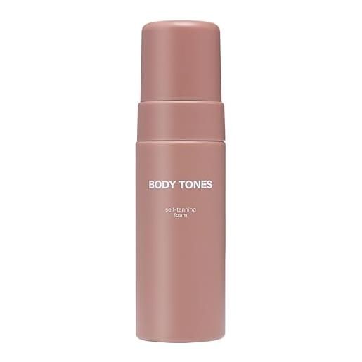 BODY TONES tan it your way body tones - mousse autoabbronzante per ogni tipo di pelle 155 ml - bronzing mousse abbronzante idratante e anti-invecchiamento, mousse abbronzatura naturale crema senza macchie bellezza