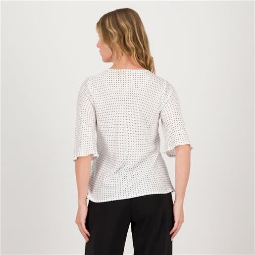 Officina della Moda blusa a pois a manica corta in viscosa