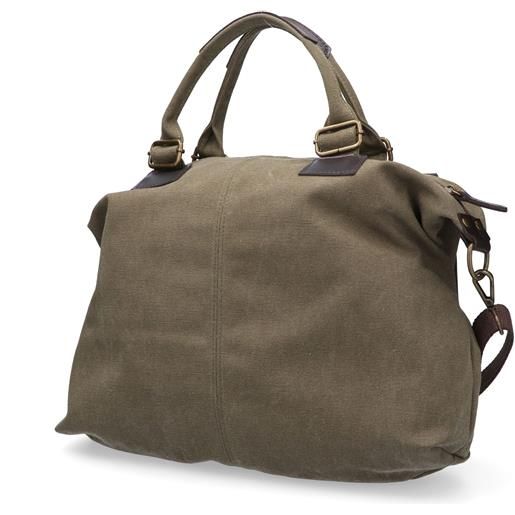 Le Corone Bags borsa a mano easy kelly in pelle e canvas