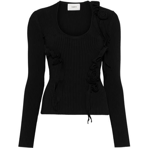 Coperni canotta con scollo ampio - nero