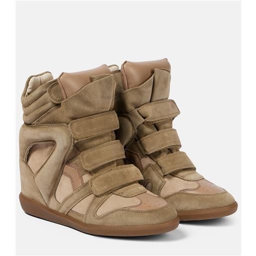 Isabel Marant sneakers bekett in pelle e suede con zeppa