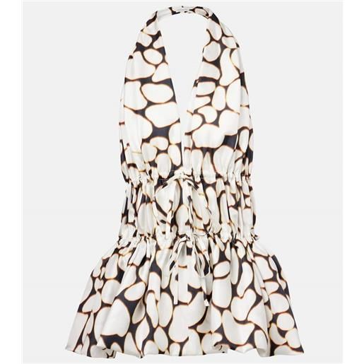 Dries Van Noten top in twill di seta con stampa