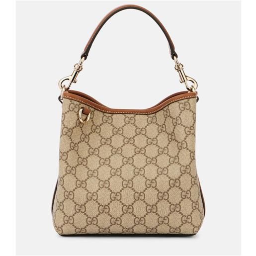 Gucci secchiello emblem small in canvas gg