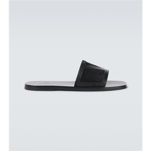 Valentino Garavani slippers viva superstar in suede e pelle