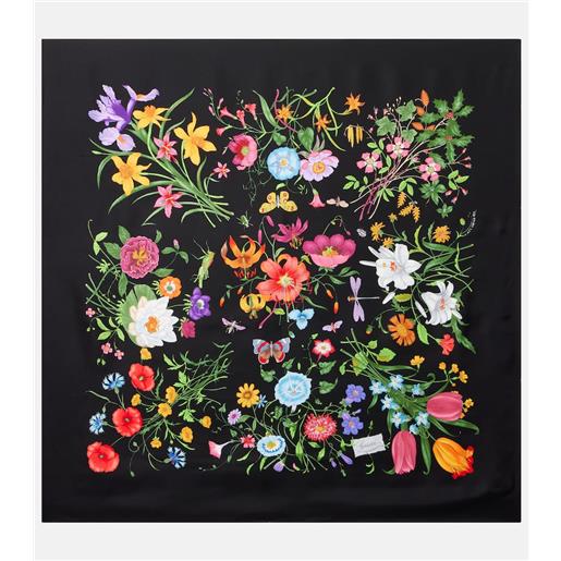 Gucci foulard in twill di seta con stampa