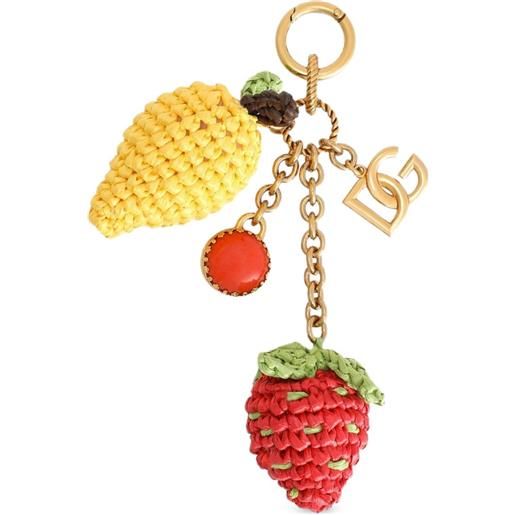 Dolce & Gabbana portachiavi con fragola - oro