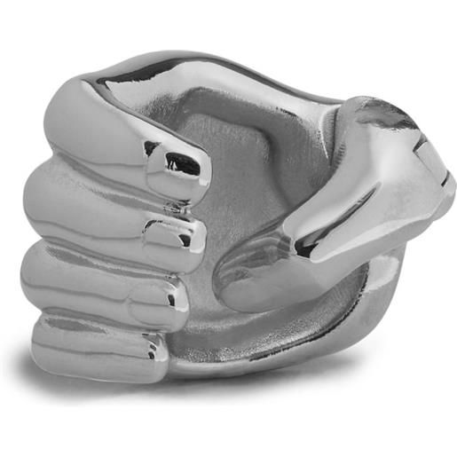 KHAITE ear cuff sculpted hand - argento