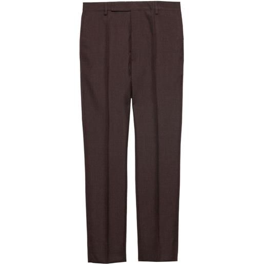 Prada pantaloni dritti in lana - marrone