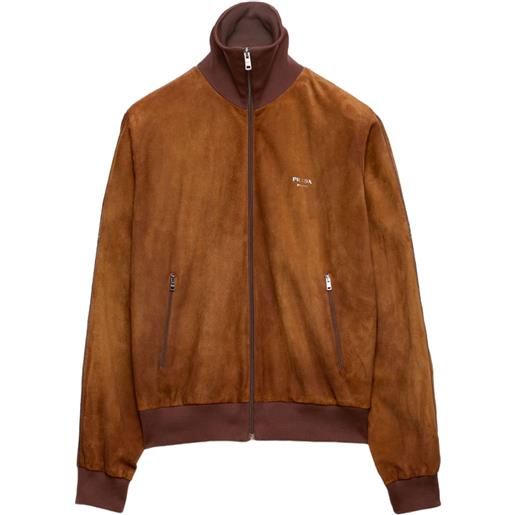 Prada giacca in pelle scamosciata - marrone