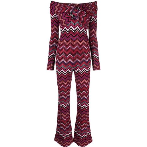 Missoni tuta intera con motivo a zigzag - viola