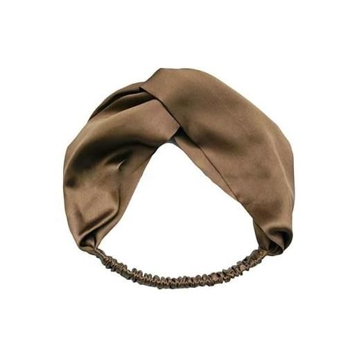 Yurosiay fascia elastica in seta da donna, 100% pura seta di gelso, 19 momme, fascia per capelli larga, per ragazze