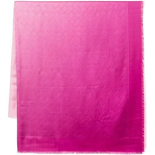 Ferragamo stola con monogramma jacquard - rosa