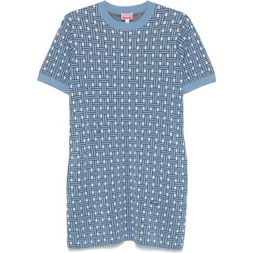 Kenzo abito corto Kenzo weave - blu