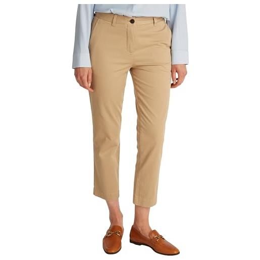 Tommy Hilfiger donna pantaloni chino stretch slim caviglie scoperte, blu (dark night navy), 44