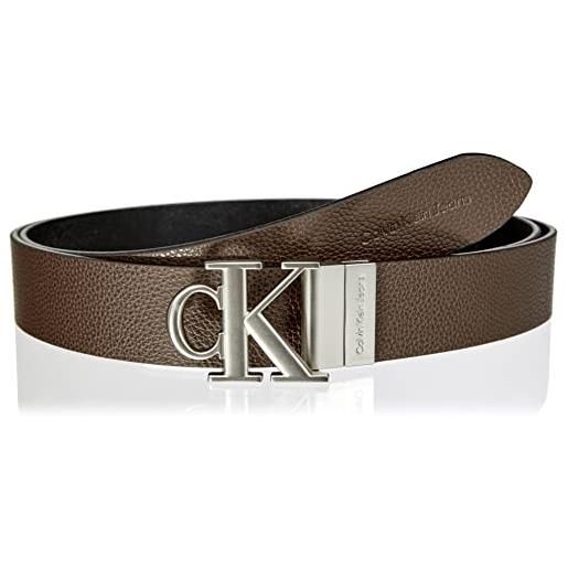Calvin Klein Jeans mono hardware rev cintura 35mm, bitter brown/black, 110 cm uomo