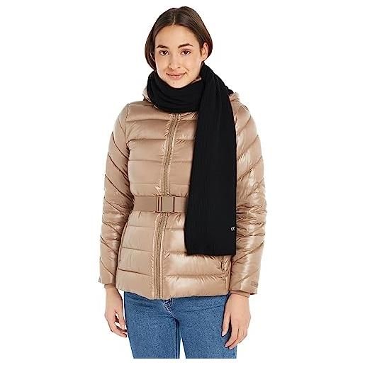 Calvin Klein sciarpa donna knit scarf 30x180 invernale, nero (ck black), taglia unica
