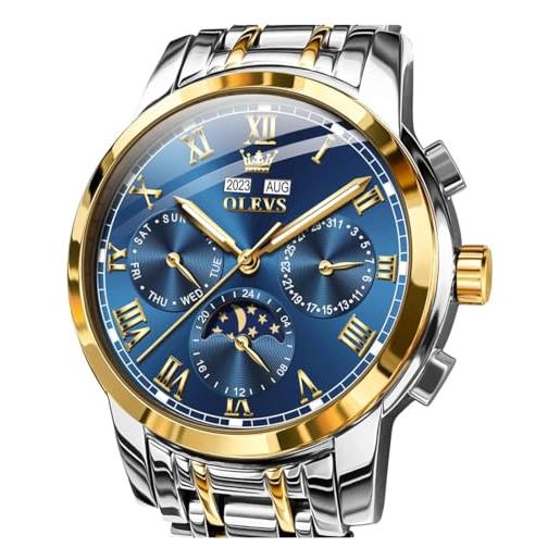 Banchetto TAXAU Orologio Uomo Lusso – Quarzo, Cassa 41mm, Impermeabile 30 ATM, Cinturino Acciaio