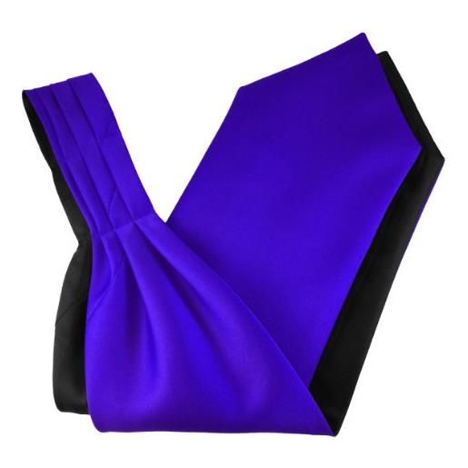 Great British Tie Club uomo raso satin ascot - 24 colori (blu reale)