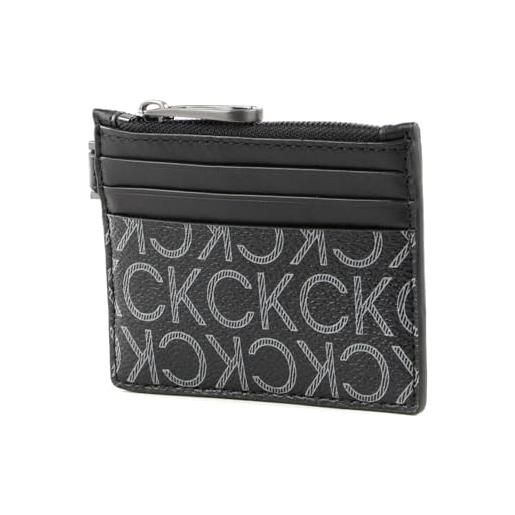 Calvin Klein subtle mono 6cc holder with zip black classic mono