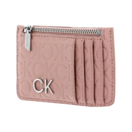 Calvin Klein re - lock cardholder zip emb mono cafe au lait