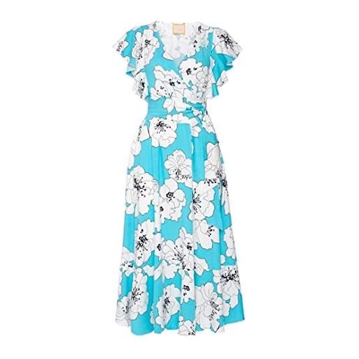 Swing Fashion melisa | türkis mit weißen blüten | m/l, vestiti da donna, türkis, 