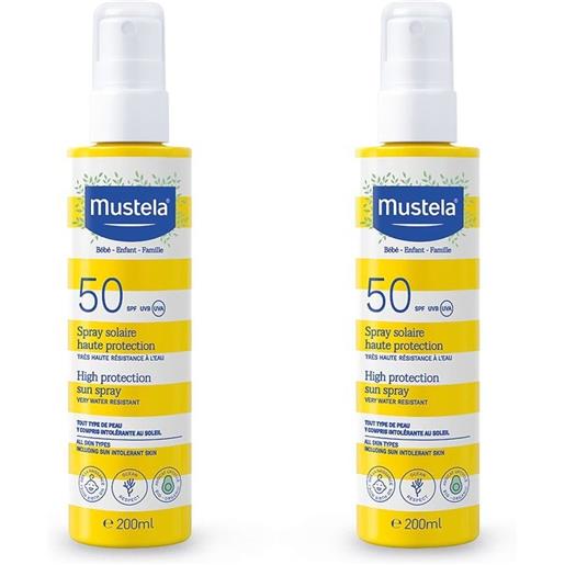 Lab.expanscience Italia Srl mustela® spray latte solare spf 50 protezione alta set da 2 2x200 ml
