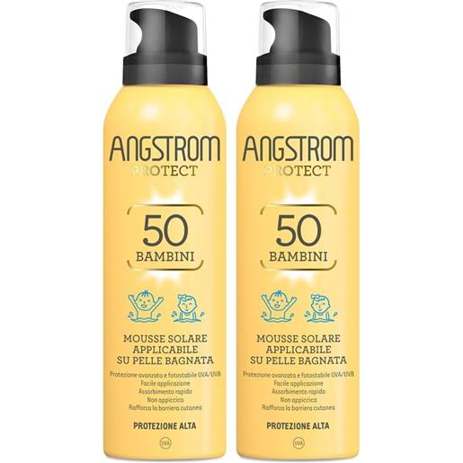 Perrigo Italia Srl angstrom kids mousse spf50 set da 2 2x150 ml spray