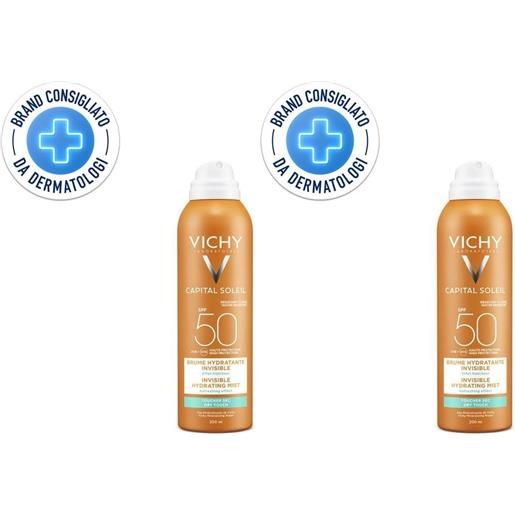 Vichy (L'Oreal Italia SpA) vichy capital soleil spray invisibile idratante spf 50 200 ml set da 2 2x200