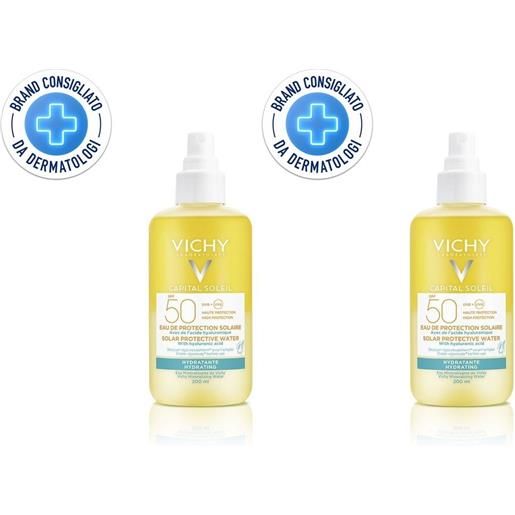 Vichy (L'Oreal Italia SpA) vichy capital soleil acqua solare protettiva idratante spf 50 200 ml set da 2 2x200 lozione per il corpo