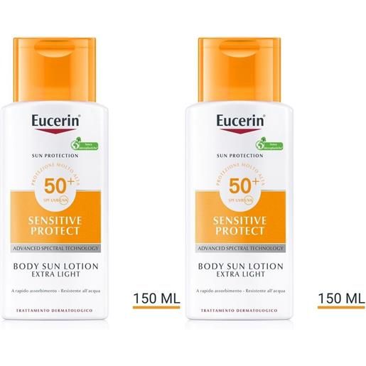 Beiersdorf SpA eucerin sunsensitive protect sun lotion extra light spf 50+ 150ml crema sun set da 2 2x150 ml lozione