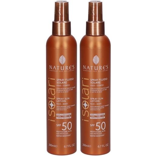 Bios Line SpA nature's i. Solari spray fluido solare spf 50 set da 2 2x200 ml