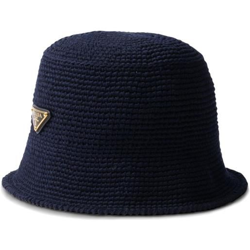 Prada cappello bucket all'uncinetto - blu