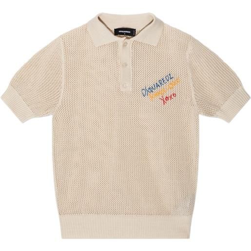 DSQUARED2 polo in cotone - toni neutri