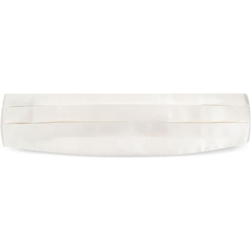 Giorgio Armani fascia plissettata in raso - bianco