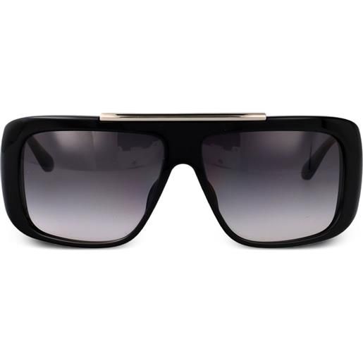 Alexander McQueen Eyewear occhiali da sole squadrati oversize - nero